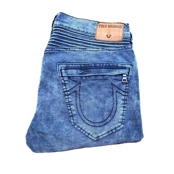 True Religion Jeans Size 29 GENO Relaxed Slim Blue - Picture 1 of 10
